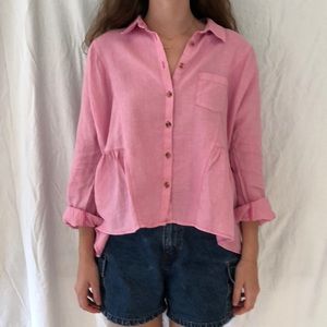 Pink button down